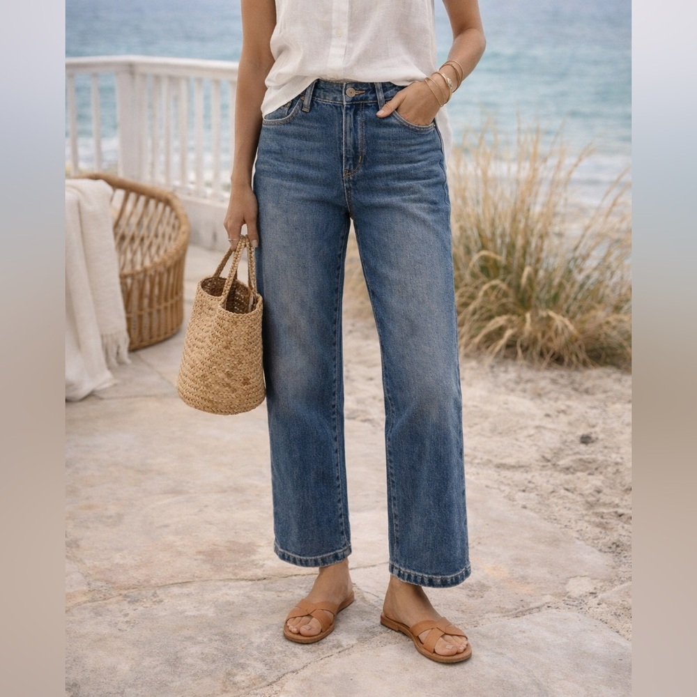 Joe's Jeans Medium Blue Boyfriend Crop Jeans